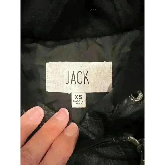 Jack Vegan Faux Leather Black Hooded Women’s Jacket XS Biker Chick - Picture 2 of 6